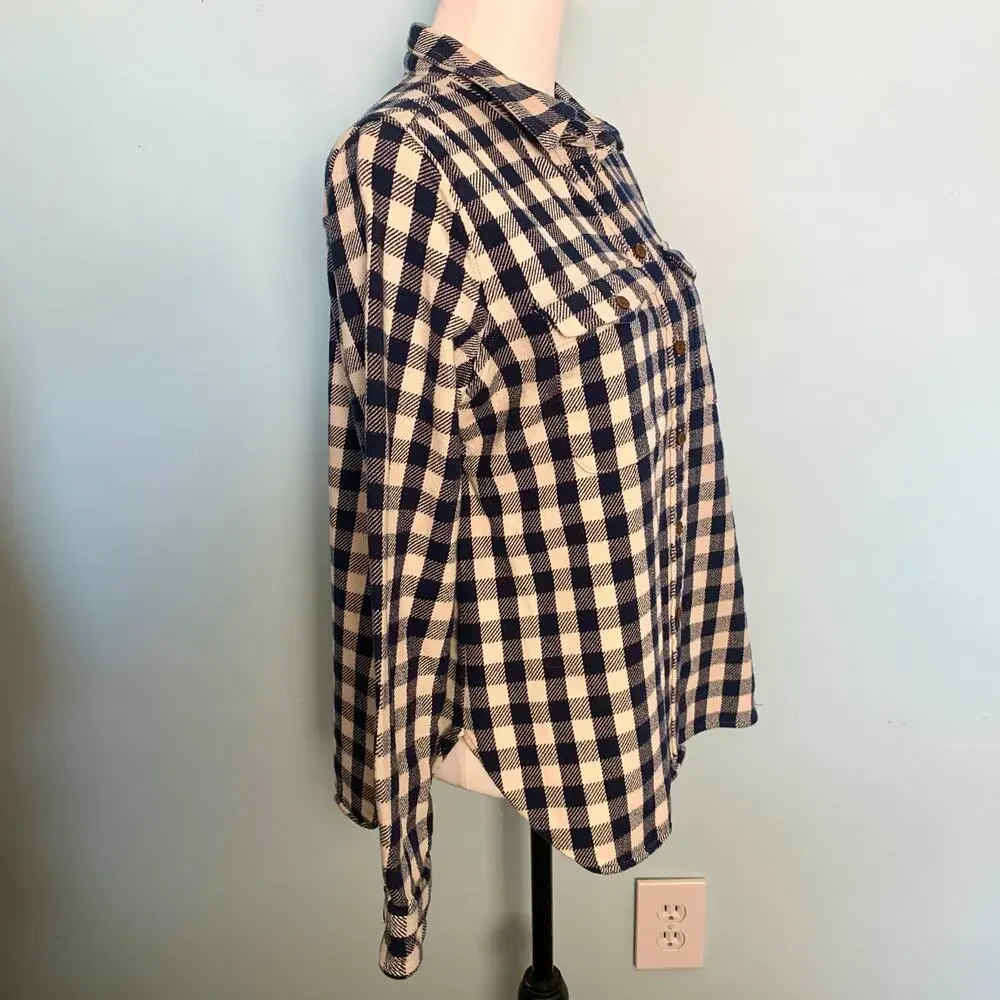 J. Crew Shirt-Jacket in Buffalo Check Flannel Size Medium - Picture 4 of 9